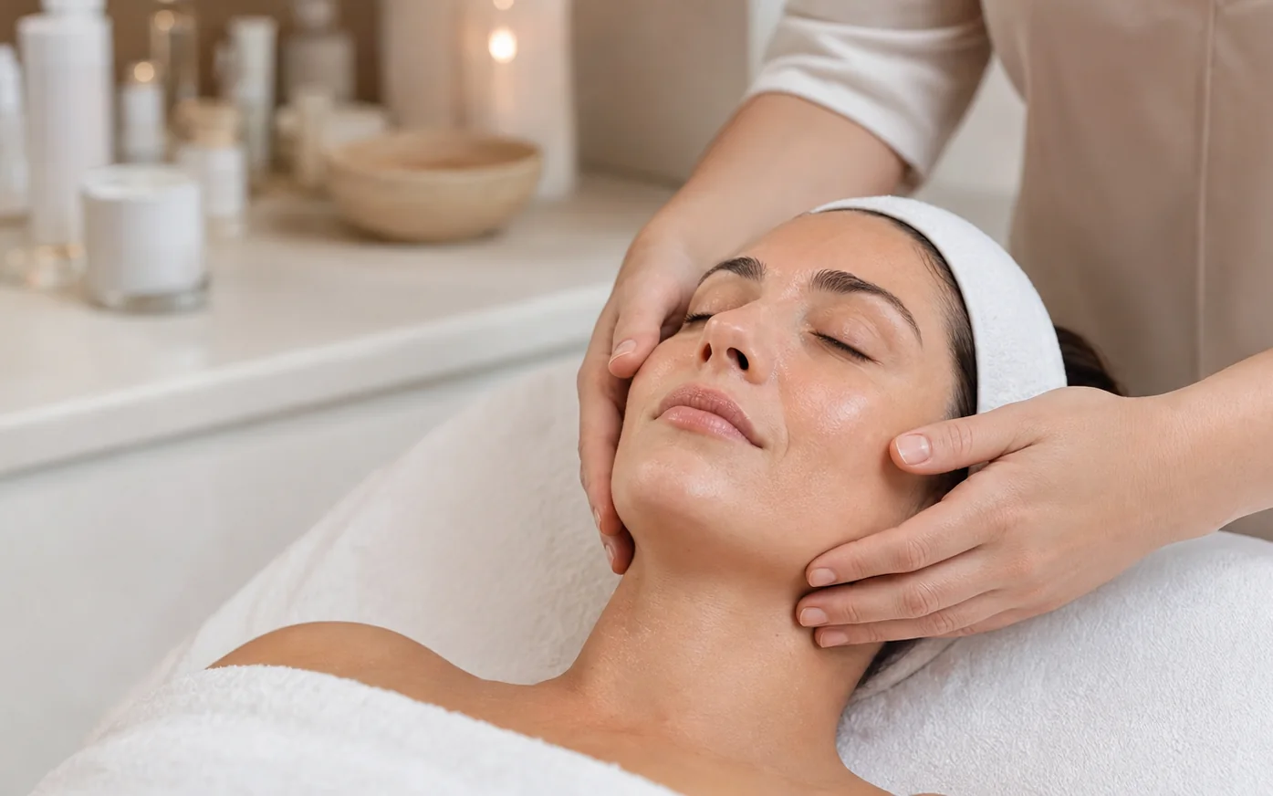 Professional facial treatment at Unique Aesthetics in Brantford