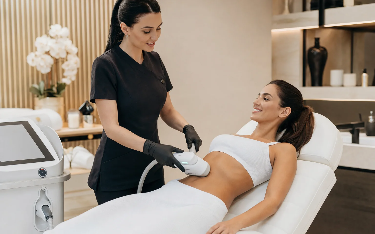 RF body contouring treatment at Unique Aesthetics in Brantford